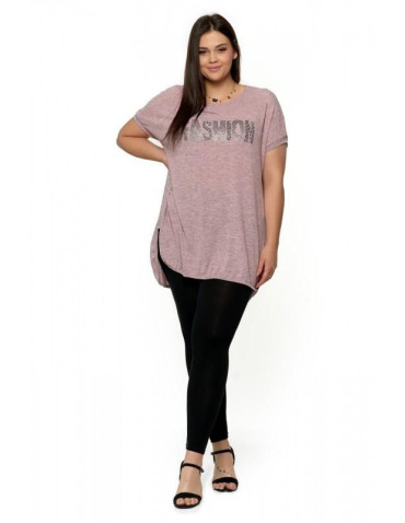 Legginsy - Klasyczne bawełniane legginsy plus size CZARNY - produkt 1