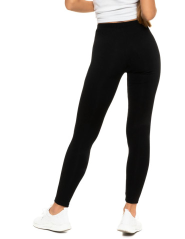 Legginsy - Klasyczne czarne legginsy ocieplane damskie CZARNY - produkt 6