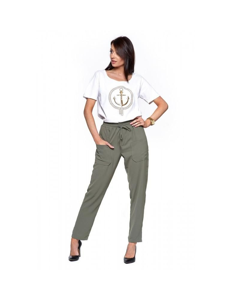 Spodnie - Spodnie damskie KHAKI - produkt moraj.pl 1
