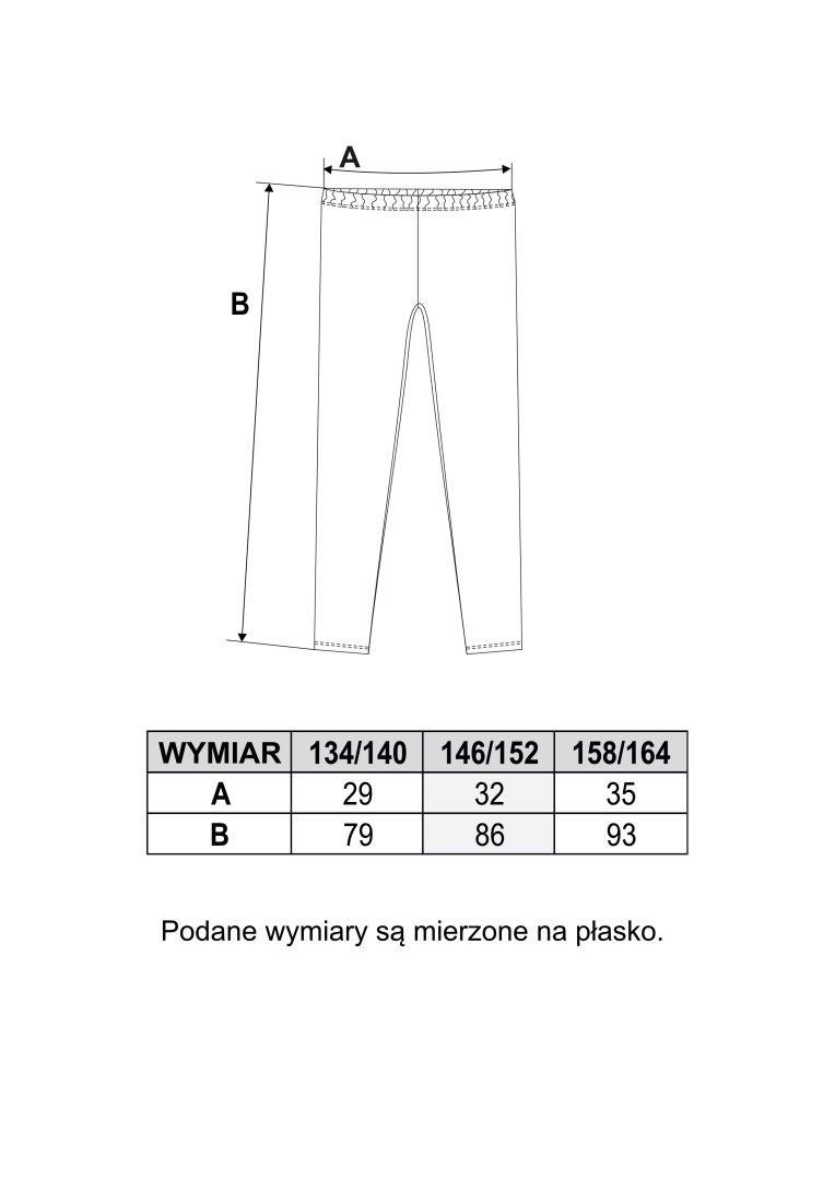 Legginsy młodzieżowe klasyczne Legginsy młodzieżowe klasyczne