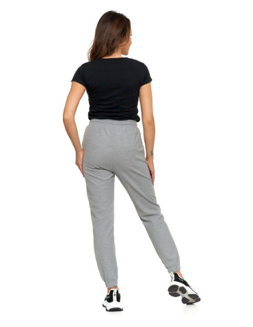 Spodnie - Eleganckie spodnie damskie z kieszeniami SZARY - produkt 3