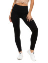 Czarne klasyczne legginsy damskie z wysokim stanem Plus Size CZARNY