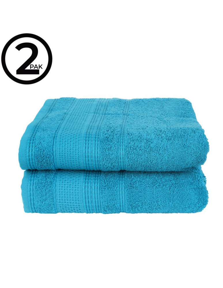 Kąpielowe - Mały ręcznik kąpielowy bawełniany 100% 50x100 cm 2-pak TURKUSOWY - produkt moraj.pl 3
