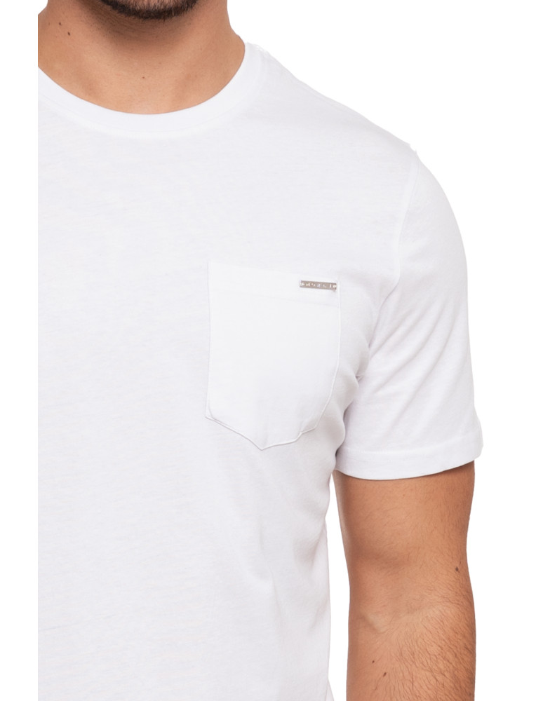 Koszulki, topy, koszule - Koszulka męska T-shirt bawełniany z kieszonką BIAŁY - produkt moraj.pl 2