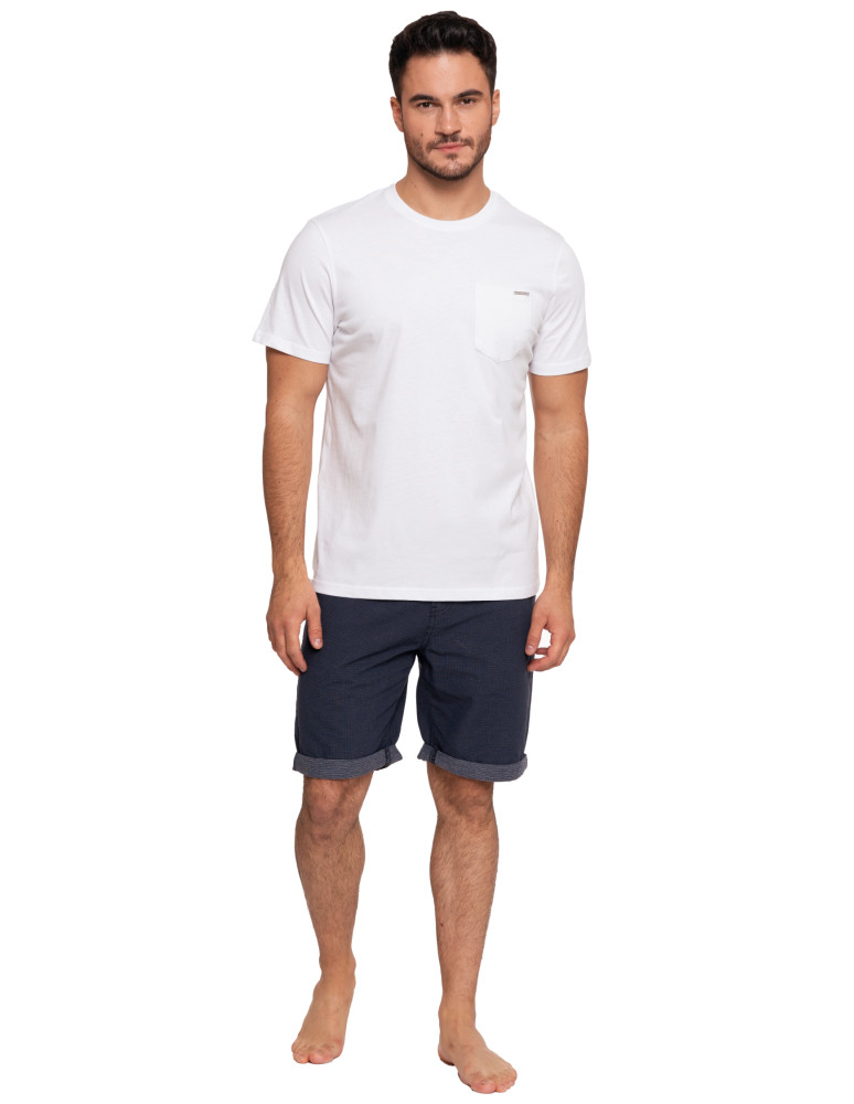 Koszulki, topy, koszule - Koszulka męska T-shirt bawełniany z kieszonką BIAŁY - produkt moraj.pl 4