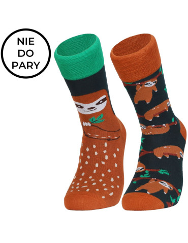 Długie - Skarpetki męskie nie do pary bawełniane z leniwcem WIELOKOLOROWY - produkt 5
