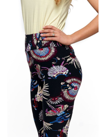 Legginsy - Legginsy damskie 3/4 wzorzyste WZÓR 1 - produkt 3