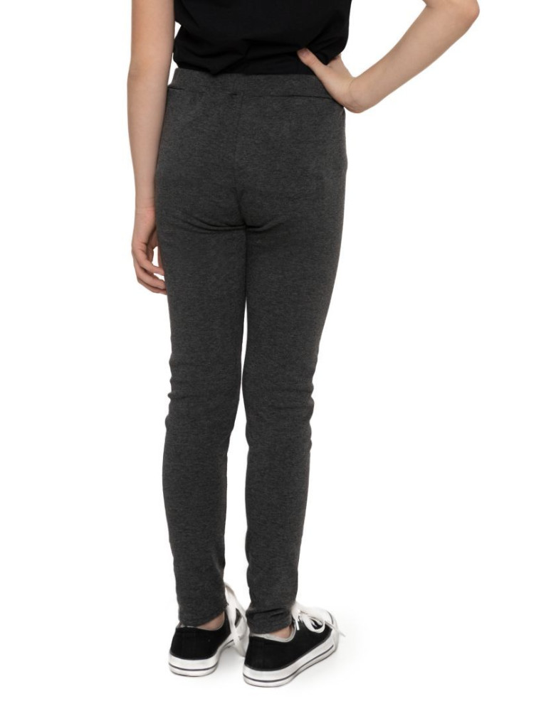 Dziewczynka - Legginsy dziewczęce klasyczne CIEMNY SZARY - produkt moraj.pl 2