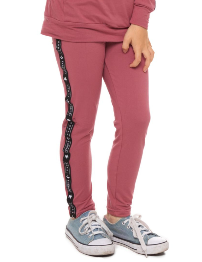 Dziewczynka - Legginsy młodzieżowe z efektem peach touch RÓŻOWY - produkt moraj.pl 1
