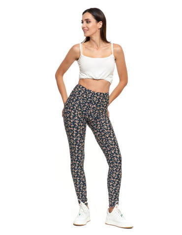 Legginsy - Legginsy damskie długie z wysokim stanem WZÓR 1 - produkt 1