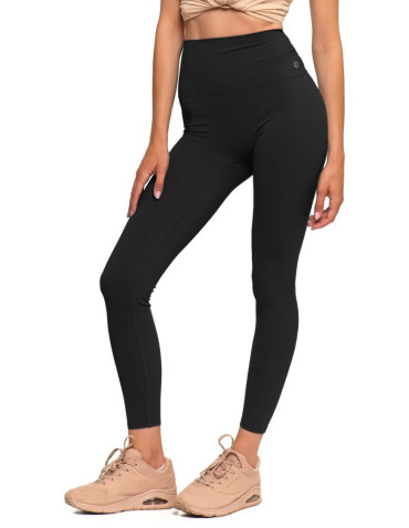 Legginsy - Legginsy damskie sportowe funkcyjne z wysokim stanem CZARNY - produkt 3