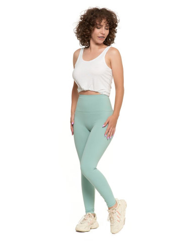 Legginsy - Legginsy damskie sportowe funkcyjne z wysokim stanem Miętowy - produkt 10
