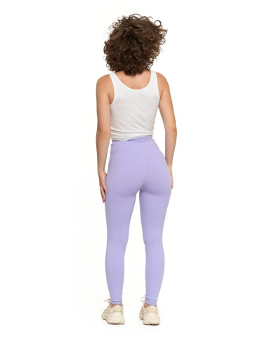 Legginsy - Legginsy damskie sportowe funkcyjne z wysokim stanem FIOLETOWY - produkt 2