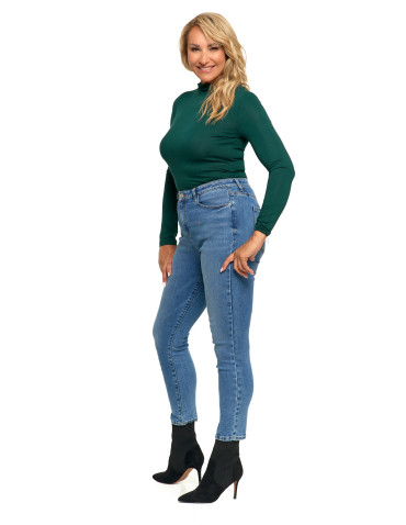 Spodnie - Spodnie jeansy damskie skinny z wysokim stanem JEANS - produkt 2