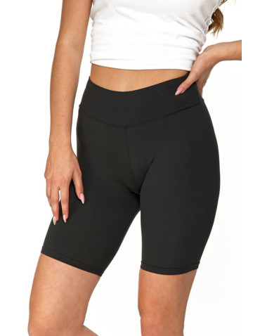 Legginsy - Legginsy damskie wysoki stan typu kolarka peach touch CZARNY - produkt 2