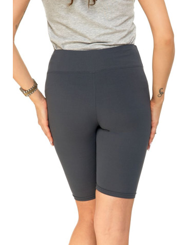 Legginsy - Legginsy damskie wysoki stan typu kolarka peach touch SZARY - produkt 4