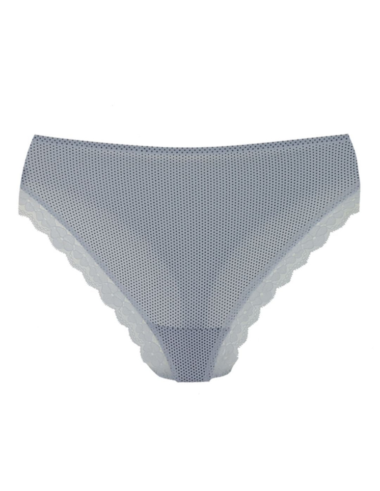 Figi - Majtki damskie figi mini bikini w kropeczki z koronką 3-pak WIELOKOLOROWY - produkt moraj.pl 3