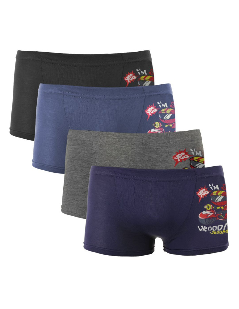 Bokserki - Majtki bokserki chłopięce z bawełną 4-pak WIELOKOLOROWY - produkt moraj.pl 1