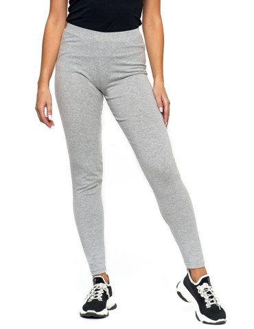 Legginsy - Klasyczne legginsy ocieplane damskie JASNY SZARY - produkt 2