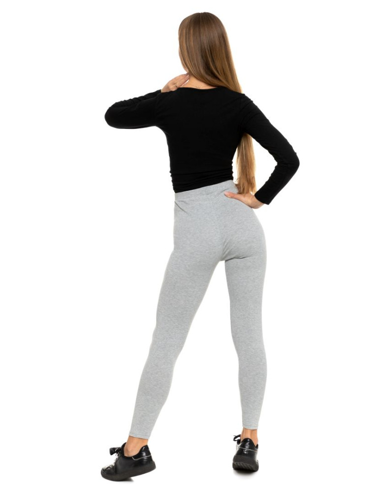 Legginsy - Klasyczne legginsy ocieplane damskie JASNY SZARY - produkt moraj.pl 4