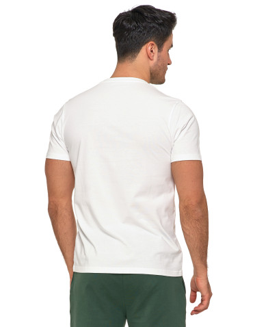Koszulki, topy, koszule - Biała koszulka męska bawełniana T-shirt z nadrukiem gór BIAŁY - produkt 3