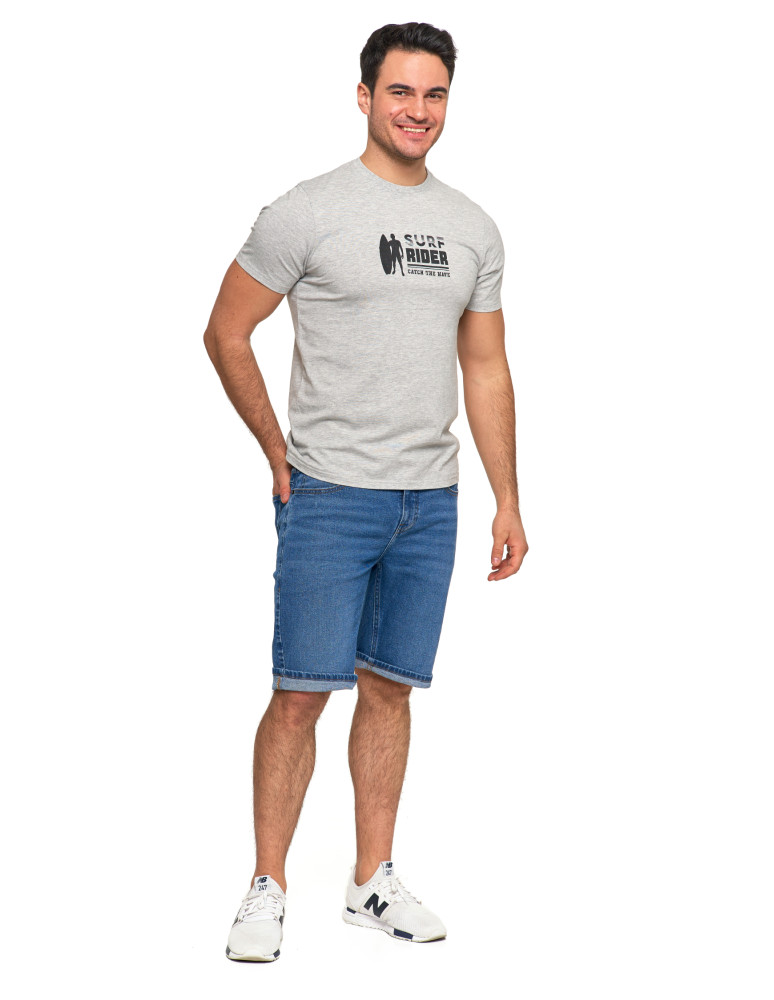 Koszulki, topy, koszule - Koszulka męska T-shirt krótki rękaw z wakacyjnym napisem SZARY - produkt moraj.pl 5