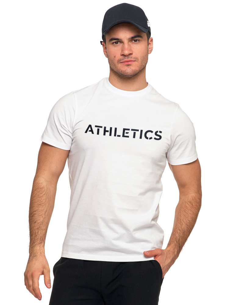 Koszulki, topy, koszule - T-shirt koszulka bawełniana krótki rękaw z napisem BIAŁY - produkt moraj.pl 1