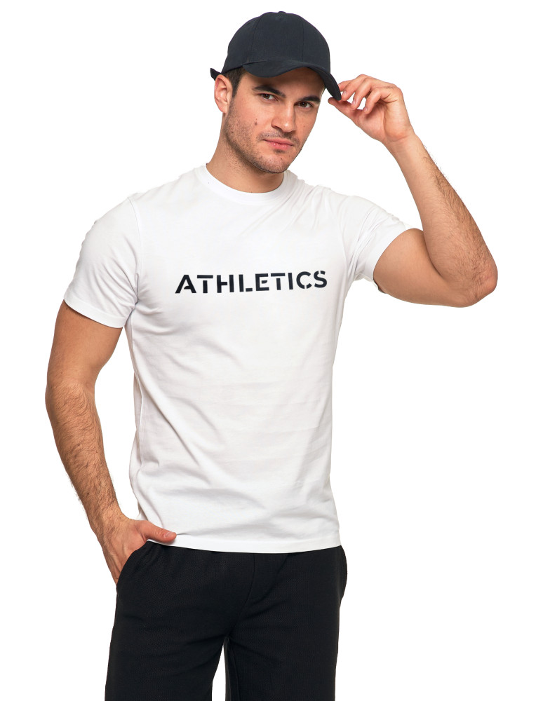 Koszulki, topy, koszule - T-shirt koszulka bawełniana krótki rękaw z napisem BIAŁY - produkt moraj.pl 4