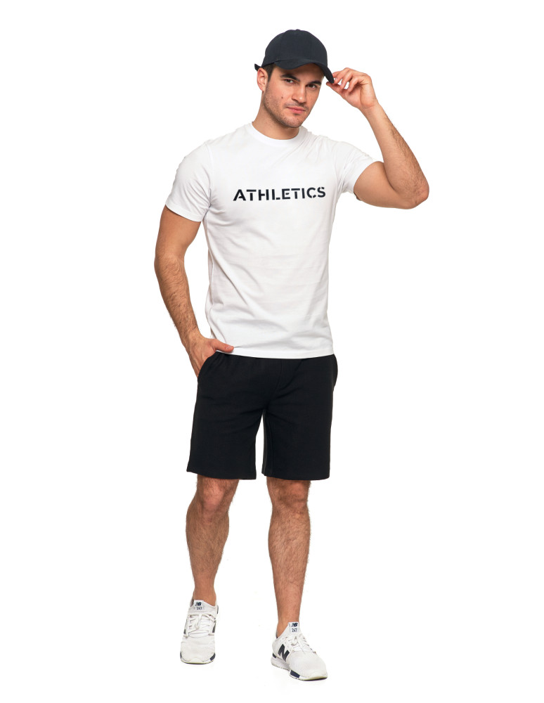 Koszulki, topy, koszule - T-shirt koszulka bawełniana krótki rękaw z napisem BIAŁY - produkt moraj.pl 8