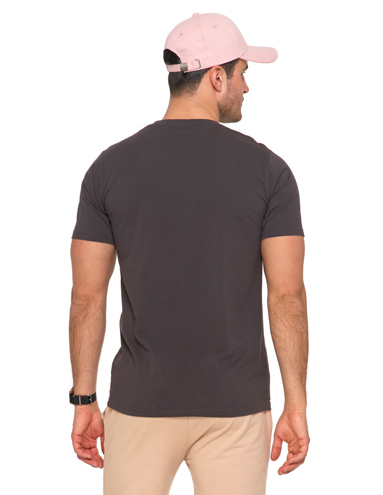Koszulki, topy, koszule - T-shirt męski koszulka bawełniana z okrągłym dekoltem GRAFIT - produkt moraj.pl 2