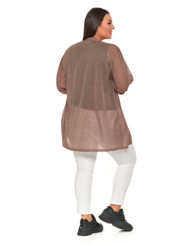 Swetry - Cienki sweter damski wiskozowy kardigan MOKKA - produkt 5