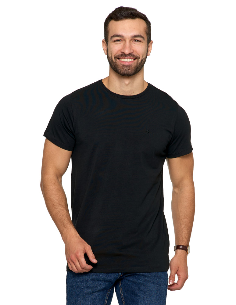 Koszulki, topy, koszule - Koszulka męska t-shirt z bawełny czesanej PREMIUM LINE CZARNY - produkt moraj.pl 1