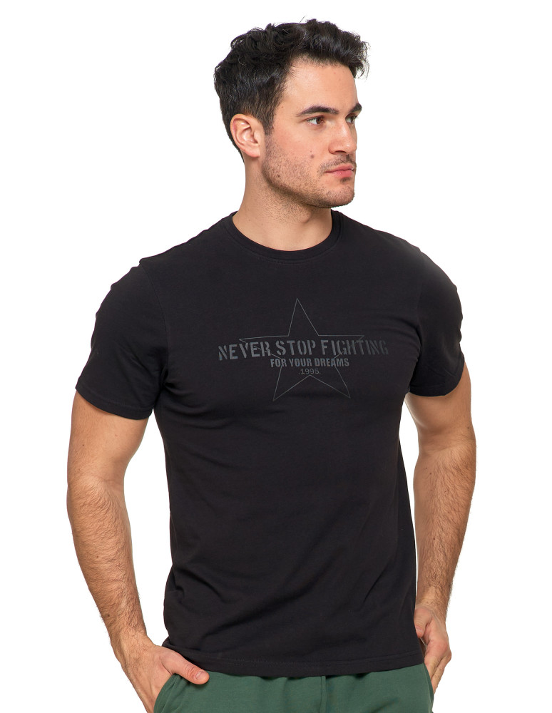 Koszulki, topy, koszule - T-shirt męski koszulka 100% bawełna logo CZARNY - produkt moraj.pl 1