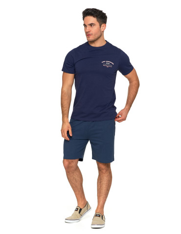 Koszulki, topy, koszule - Koszulka t-shirt męski 100% bawełna Los Angeles College GRANATOWY - produkt 8