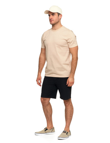 Koszulki, topy, koszule - Koszulka męska bawełniana z krótkim rękawem T-shirt BEŻOWY - produkt 6