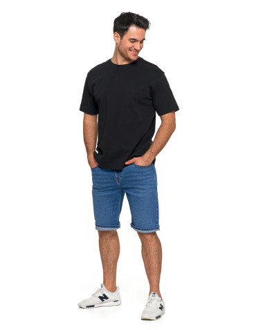 Koszulki, topy, koszule - T-shirt męski oversize bawełna Premium koszulka bez wzoru CZARNY - produkt 3