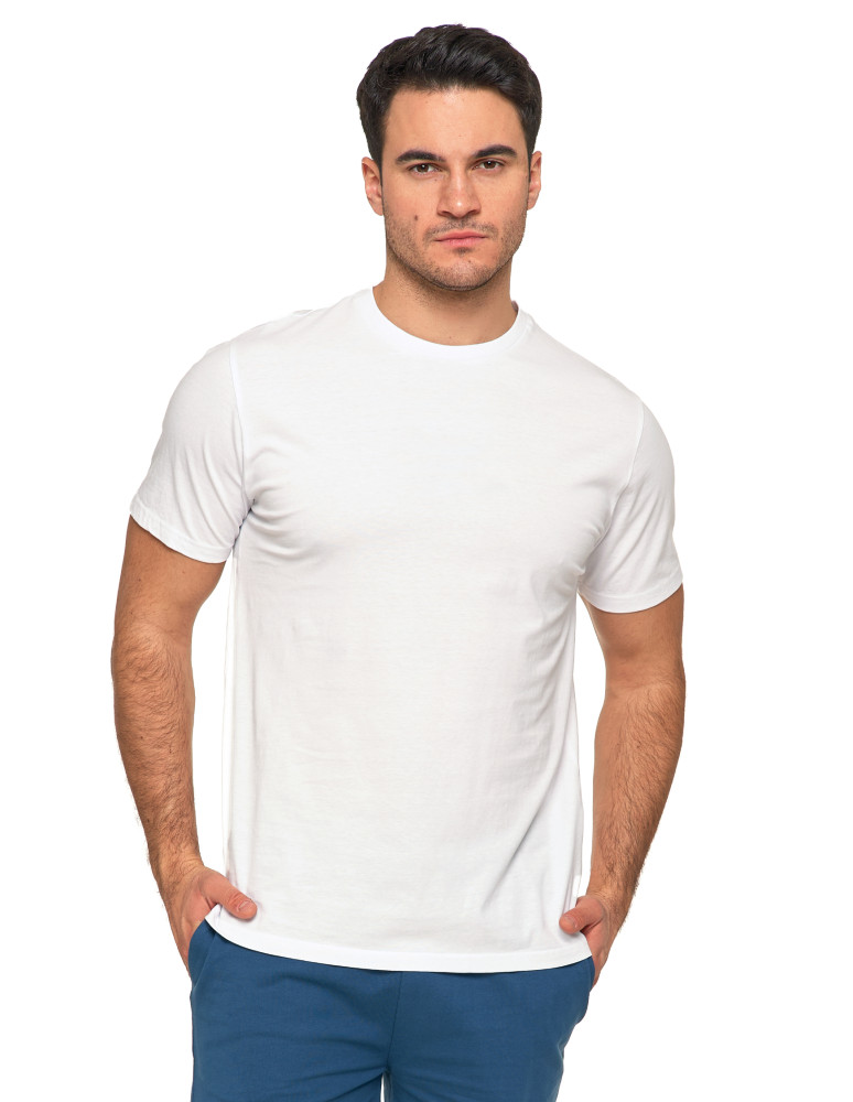 Koszulki, topy, koszule - Koszulka męska bawełniana krótki rękaw T-shirt Plus Size BIAŁY - produkt moraj.pl 1