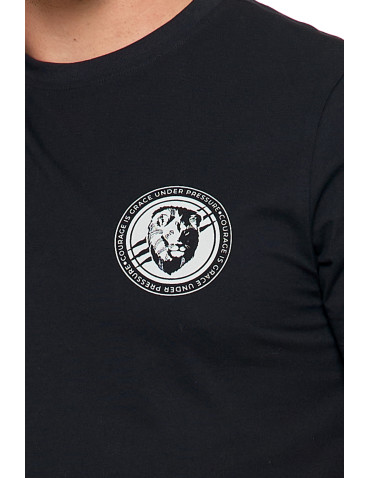 Koszulki, topy, koszule - Koszulka męska t-shirt bawełniany logo z napisem CZARNY - produkt 2