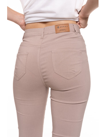 Spodnie - Spodnie wiskozowe damskie eleganckie BEŻOWY - produkt 5