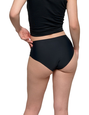 Figi - Majtki damskie figi bikini laserowo cięte CZARNY - produkt 5