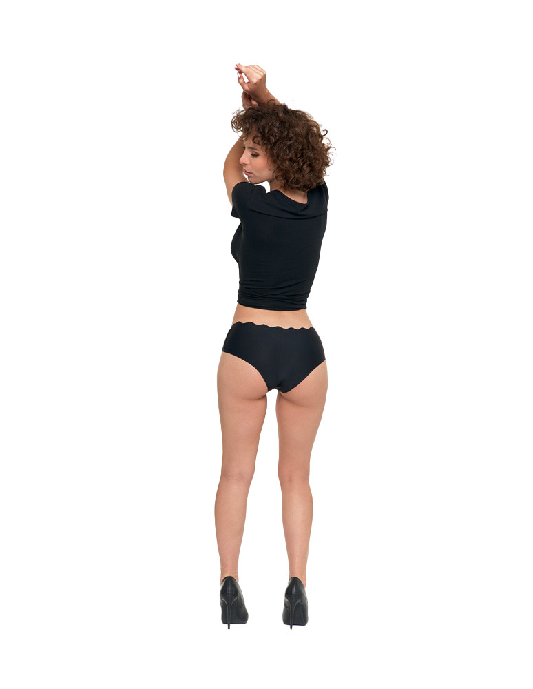 Figi - Majtki damskie bezszwowe figi bikini CZARNY - produkt moraj.pl 9