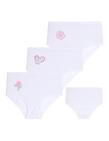 Figi - Majtki figi damskie z wysokim stanem Plus Size 3-pak BIAŁY - produkt 1