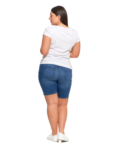 Koszulki i topy - T-shirt damski z okrągłym dekoltem plus size BIAŁY - produkt 6