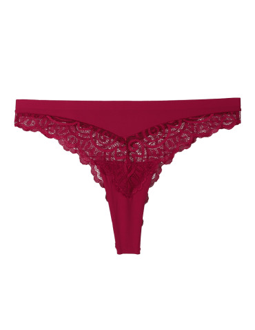 Stringi - Majtki stringi damskie z koronką eleganckie 2-pak WIELOKOLOROWY - produkt 6