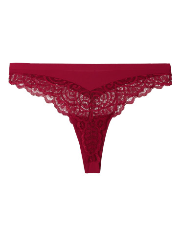 Stringi - Majtki stringi damskie z koronką eleganckie 2-pak WIELOKOLOROWY - produkt 7