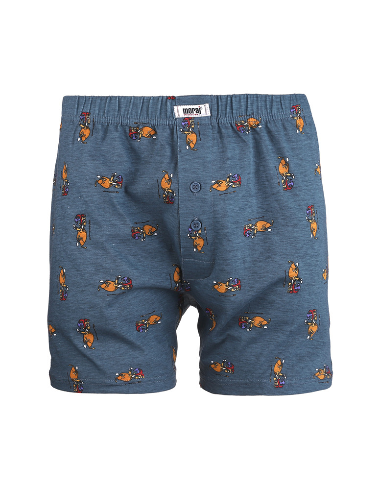 Bokserki luźne - Majtki bokserki męskie luźne bawełniane zabawne wzory JEANS - produkt moraj.pl 1