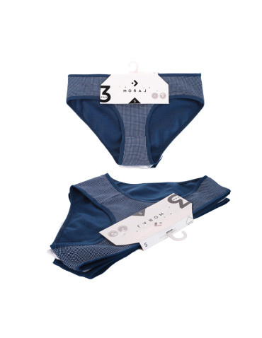 Figi - Majtki figi damskie bawełniane bikini klasyczne 3-pak WIELOKOLOROWY - produkt 6