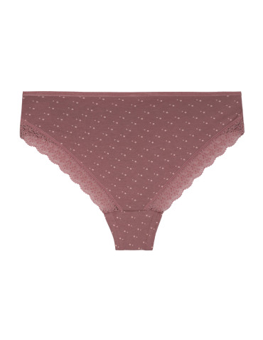 Figi - Majtki figi bikini damskie bawełniane z koronką 3-pak WIELOKOLOROWY - produkt 2