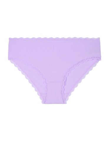 Figi - Majtki damskie figi bikini prążkowane z koronką 6-pak WIELOKOLOROWY - produkt 6