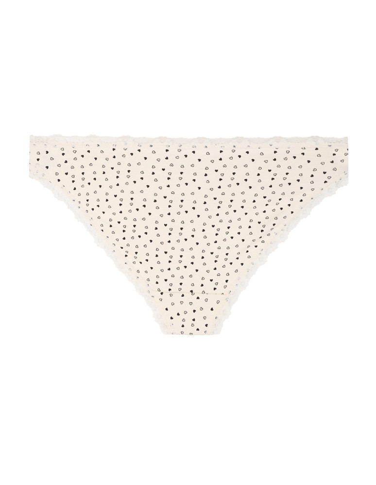 Figi - Majtki damskie figi mini bikini w serduszka z koronką 3-pak WIELOKOLOROWY - produkt moraj.pl 2